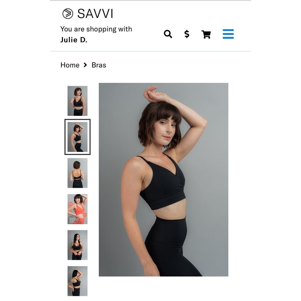 Savvi Raven Sport Bra XL New With Tag